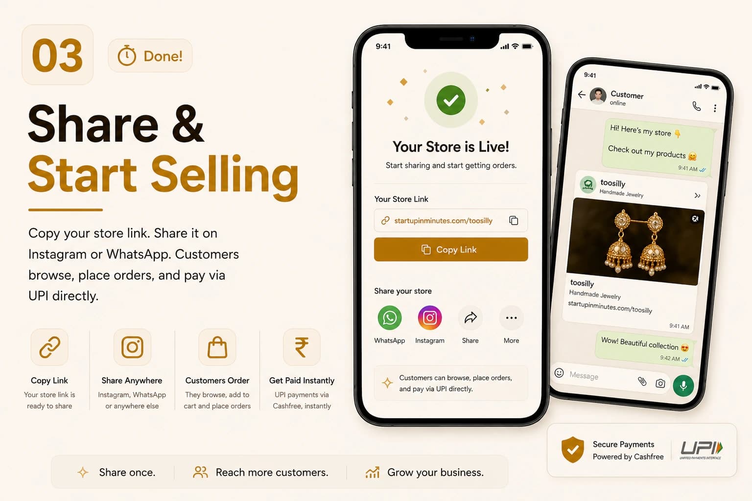 Share & Start Selling